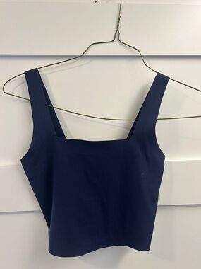 aerie SmoothEZ Navy Cropped Tank